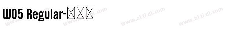 W05 Regular字体转换